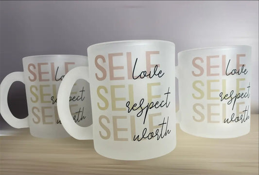 Self Love, Self Respect, Self Worth Frosted Coffee Mug